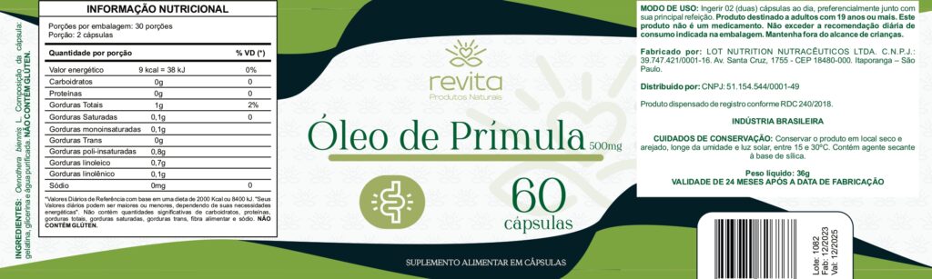 Óleo De Prímula Revita 60 Cápsulas - Image 2