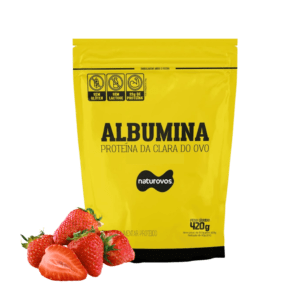 Albumina Proteína Da Clara De Ovo Morango Naturovos 420g