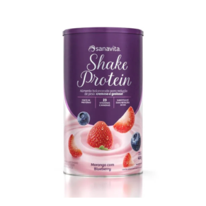 Shake Protein Morango Com Blueberry Sanavita 450g