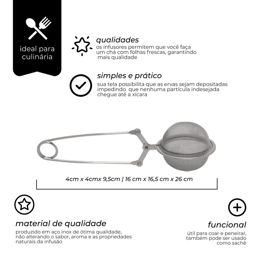 Infusor de Inox Para Chá Alça Mimo Style UN - Image 5