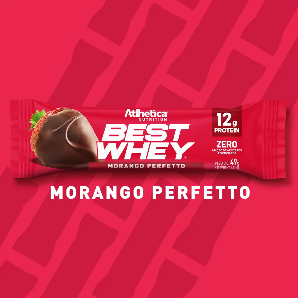 Barrinha Best Whey Morango Perfetto Atlhetica Nutrition 49g - Image 4